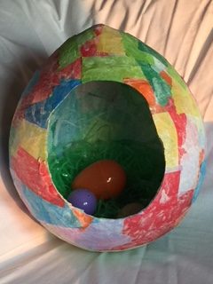 paper mache eggs