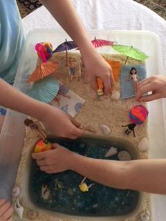 Day at the Beach Sensory Bin