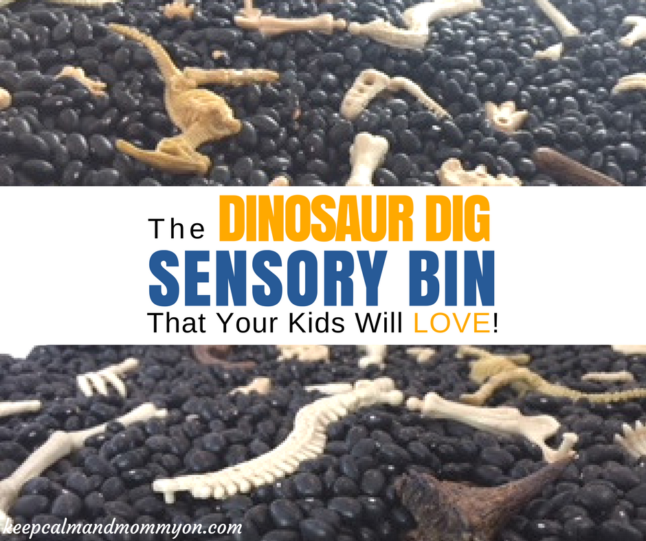 Dinosaur Dig Sensory Bin!