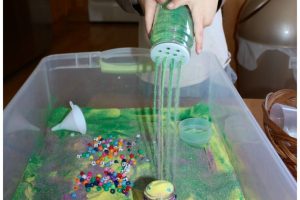 Craft Sand Sensory Bin