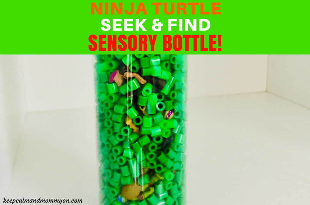 Ninja Turtle Seek and Find Sensory Bottles!