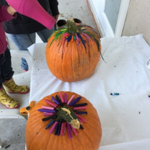 Melted Crayon Pumpkin