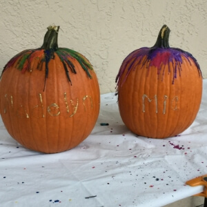 Melted Crayon Pumpkin