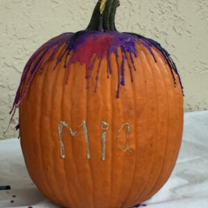 Melted Crayon Pumpkin