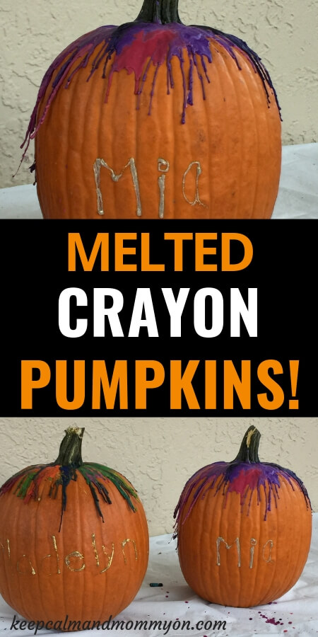 Melted Crayon Pumpkin