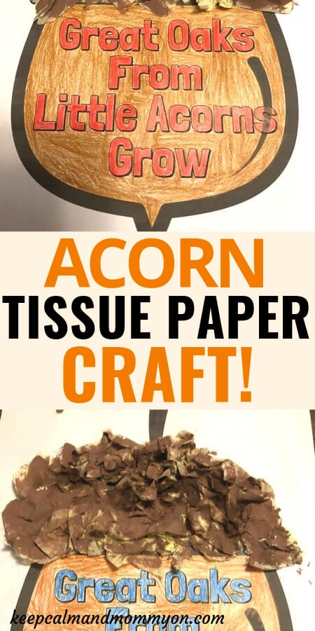 Acorn Tissue Paper Craft