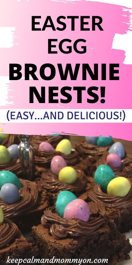 Easter Egg Brownie Nests