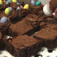 Easter Egg Brownie Nests