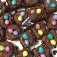 Easter Egg Brownie Nests