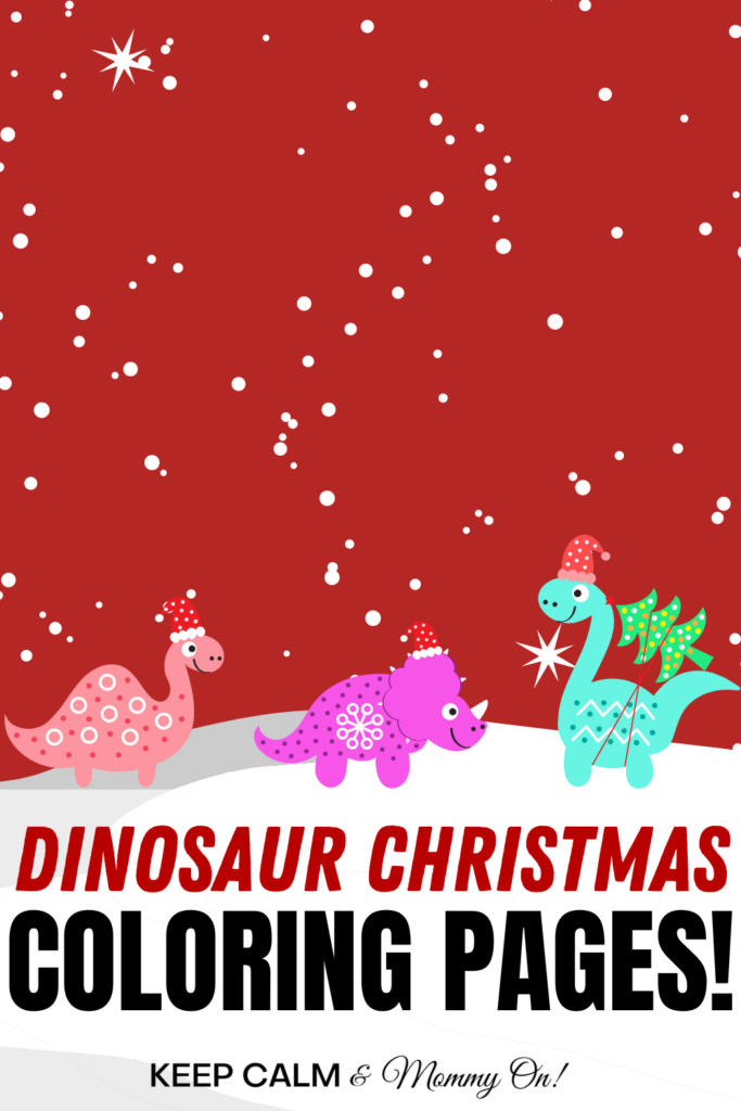 Dinosaur Christmas Coloring Pages