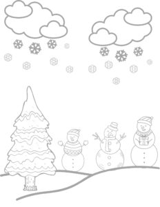 Christmas Coloring Pages Snowman