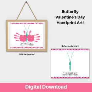 Butterfly Valentines Handprint Art