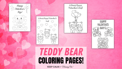 Teddy Bear Valentines Day Coloring Pages