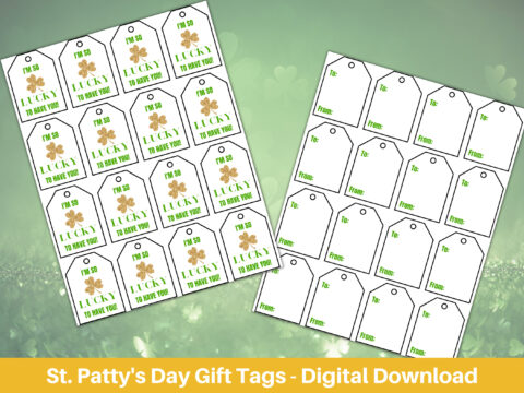 St. Patrick's Day Printable Gift Tags - Keep Calm And Mommy On