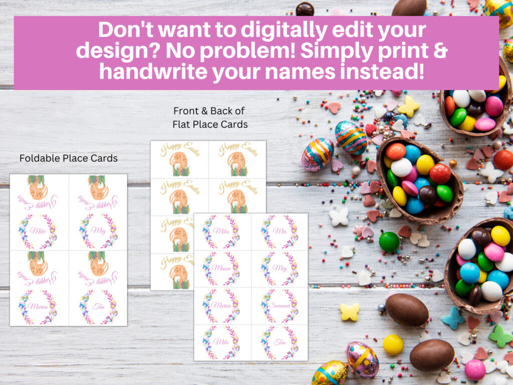 Easter Printable Place Cards